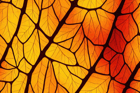 Seamless repeat pattern of autumn foliage leaves. Background withの素材