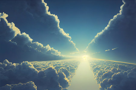 Sky daylight. Natural sky composition. Element of design.の素材