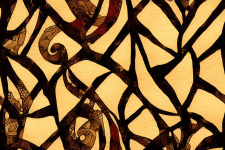 A beautiful Geometric Ornament Ethnic style border design handmadeの素材