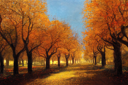 The four seasons of the herrenhausen garden alley inの素材