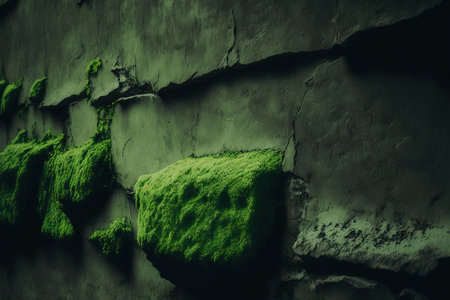 a close up of a green wall with dark edgesの素材