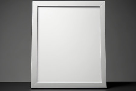 A framed white poster. Fake blank paper for use as a modelの素材