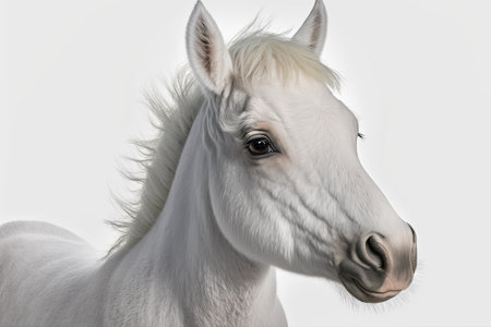 Baby unicorn in closeupの素材