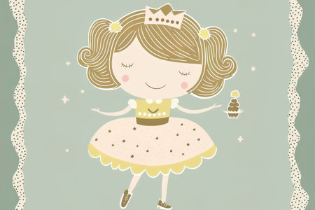 a little princess girl in aの素材