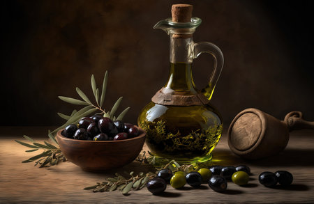 Olive Oil and Olivesの素材