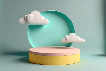 Round podium for creative composition product presentationsの素材