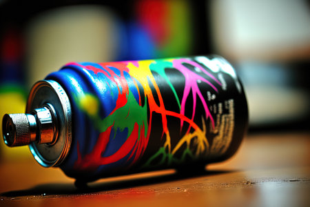 Aerosol paint macro imageの素材