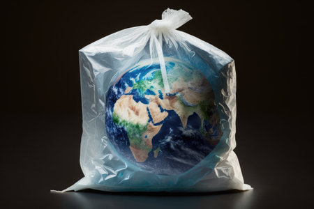 A plastic bag containing Earthの素材