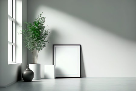 Interior design with a minimalist theme for an empty roomの素材
