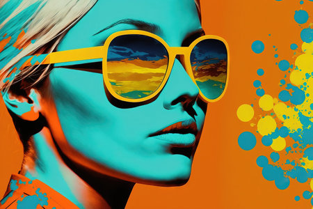 shades and pop artの素材