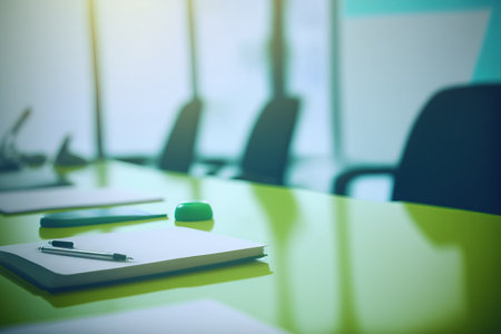 Defocused and blurred office background that is perfect for a presentationの素材