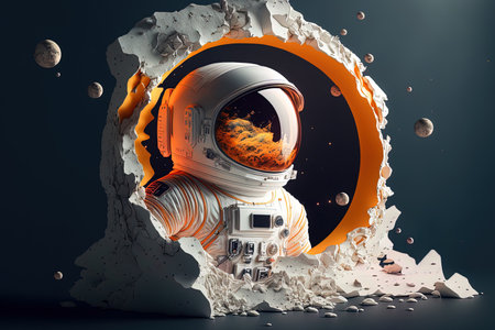3d render astronaut 3d illustration designの素材