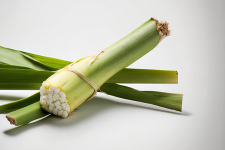 Isolated sugar cane on a white backdropの素材