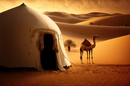 Abu Dhabi bedouin tent villageの素材