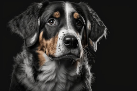 Adorable studio shot of a dog from an animal shelterの素材