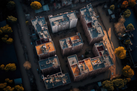 Aerial image of Chinese residential buildings, Kunming, September 29, 2021の素材