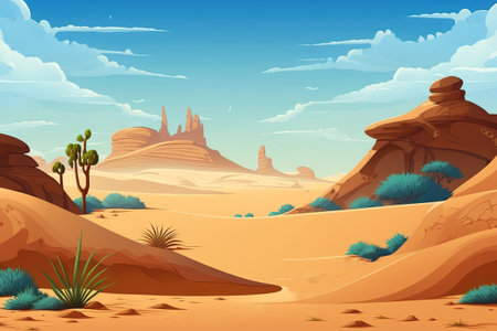 Algerian sand dunes in the Sahara Desertの素材