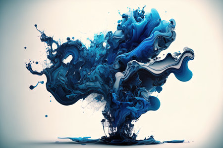 An illustrative blue ink formの素材