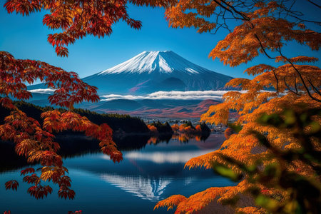 Around Lake Kawaguchiko, there is lovely sceneryの素材