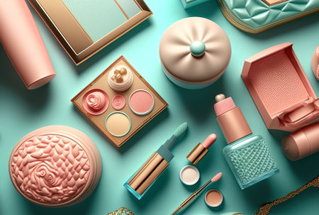 Background in the cosmetics industry for a beauty blog and online storeの素材