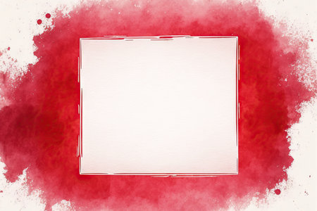 Background in red watercolor on textured paperの素材