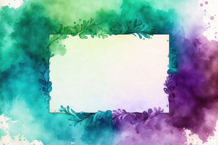 Background for your design in vibrant watercolor, painted on paper from my originalsの素材