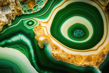 Background of Green Onyx marble on a mineral stoneの素材
