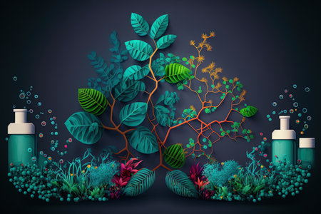 Background of biochemistry with plantsの素材