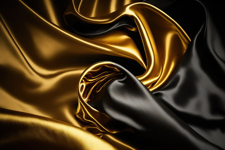 Background of black and gold clothの素材
