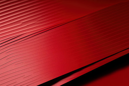Background of glossy red textured paperの素材