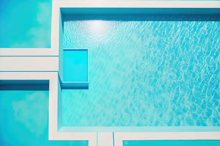 Background of high angle outdoor swimming poolの素材