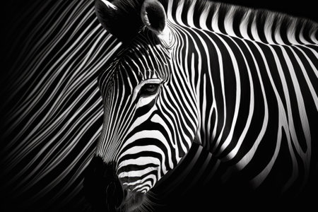 stripes of black and white on a zebra print backgroundの素材