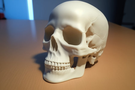 Scan of the front of a clay skull CC Attribution SCSU VizLab on Thingiverseの素材