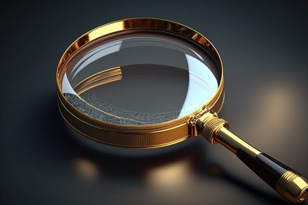 magnifying glass symbol in real lifeの素材