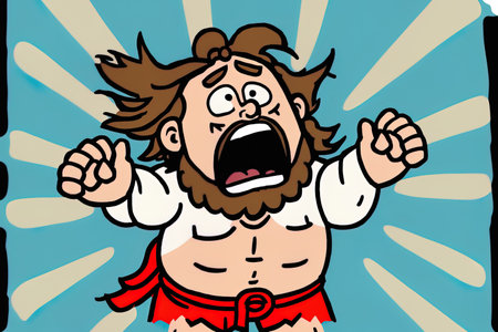 Christ Jesus as a cartoonの素材