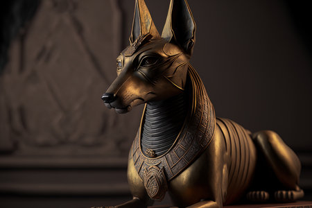 antique Anubis statue from Egyptの素材
