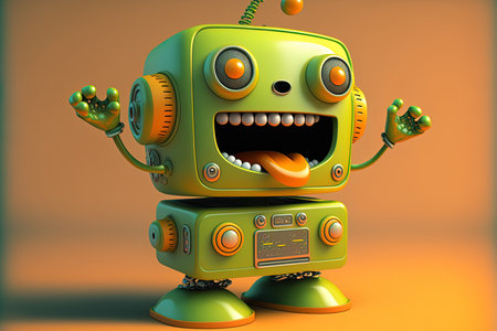 cheerful robot mascotの素材