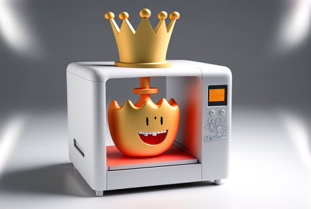 In a laser sintering machine, dental crowns are printedの素材