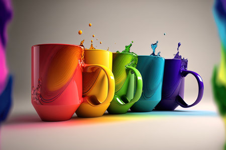 colored coffee mugsの素材