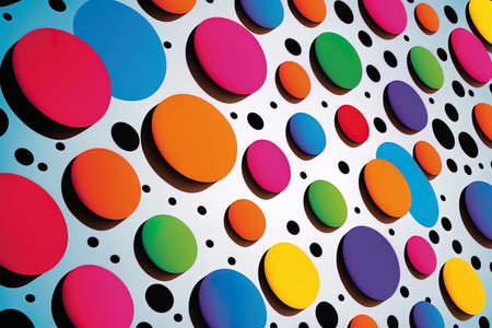 Pop art backdrop with dots and colorsの素材