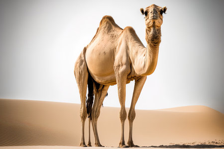 Camel of Arabia in isolation on a white backdropの素材