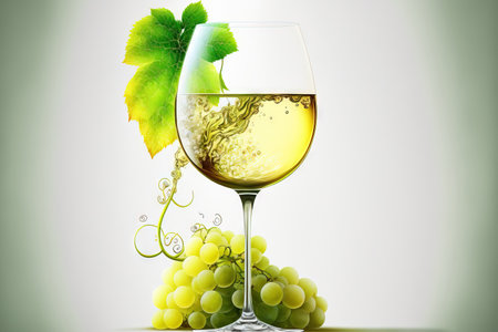 glass of white wineの素材
