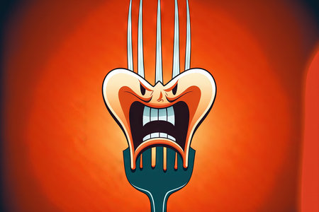 forks up closeの素材