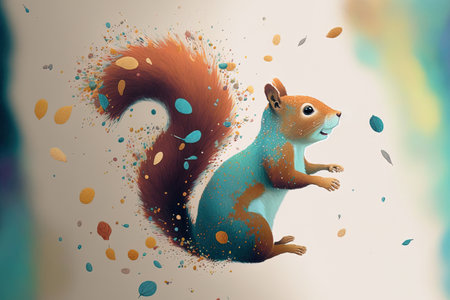 animation series featuring adorable squirrelsの素材