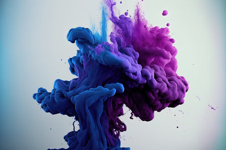 Blue and purple ink stainsの素材