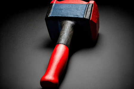 Black and red rubber hammerの素材