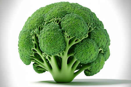 Broccoli isolated on a white backgroundの素材