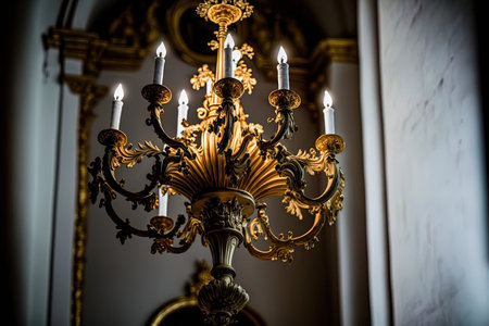 Catholic church Church chandelier in the sanctuaryの素材