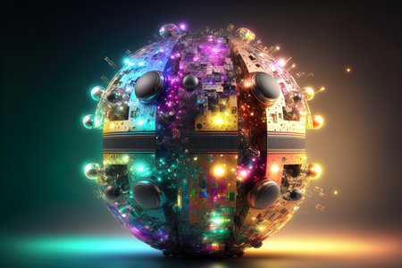 Concept for a disco ball fuse bomb. It is party timeの素材