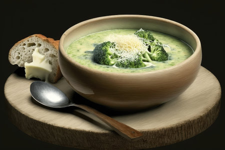 Cream of broccoli soup with Parmesan cheeseの素材